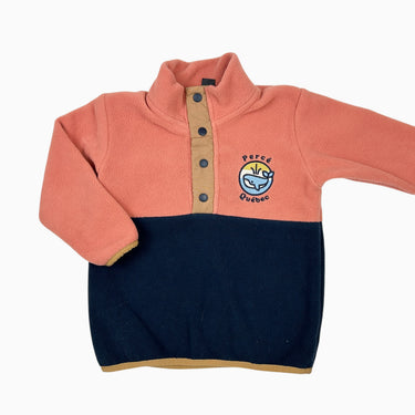 Pull rose et marine en polar 2Y