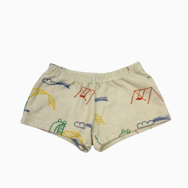 Short crème motif aire de jeux 12-18M
