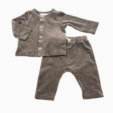 Ensemble marron en velours 4-6M