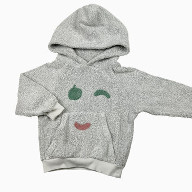 Pull gris visage en ratine 3-4Y