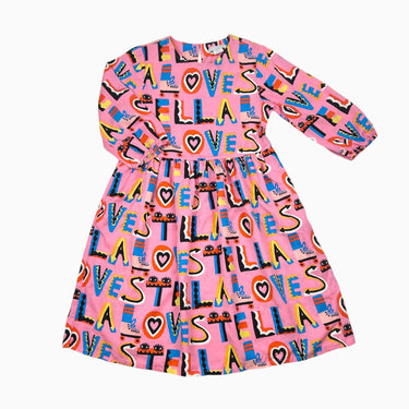 Robe rose à motifs 'Loves' 10Y